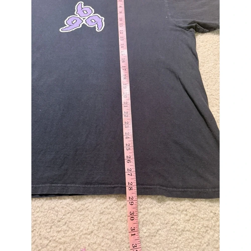 Juice WRLD Legends Never Die 999 T Shirt Black Purple Graphic Rap Tee Oversized